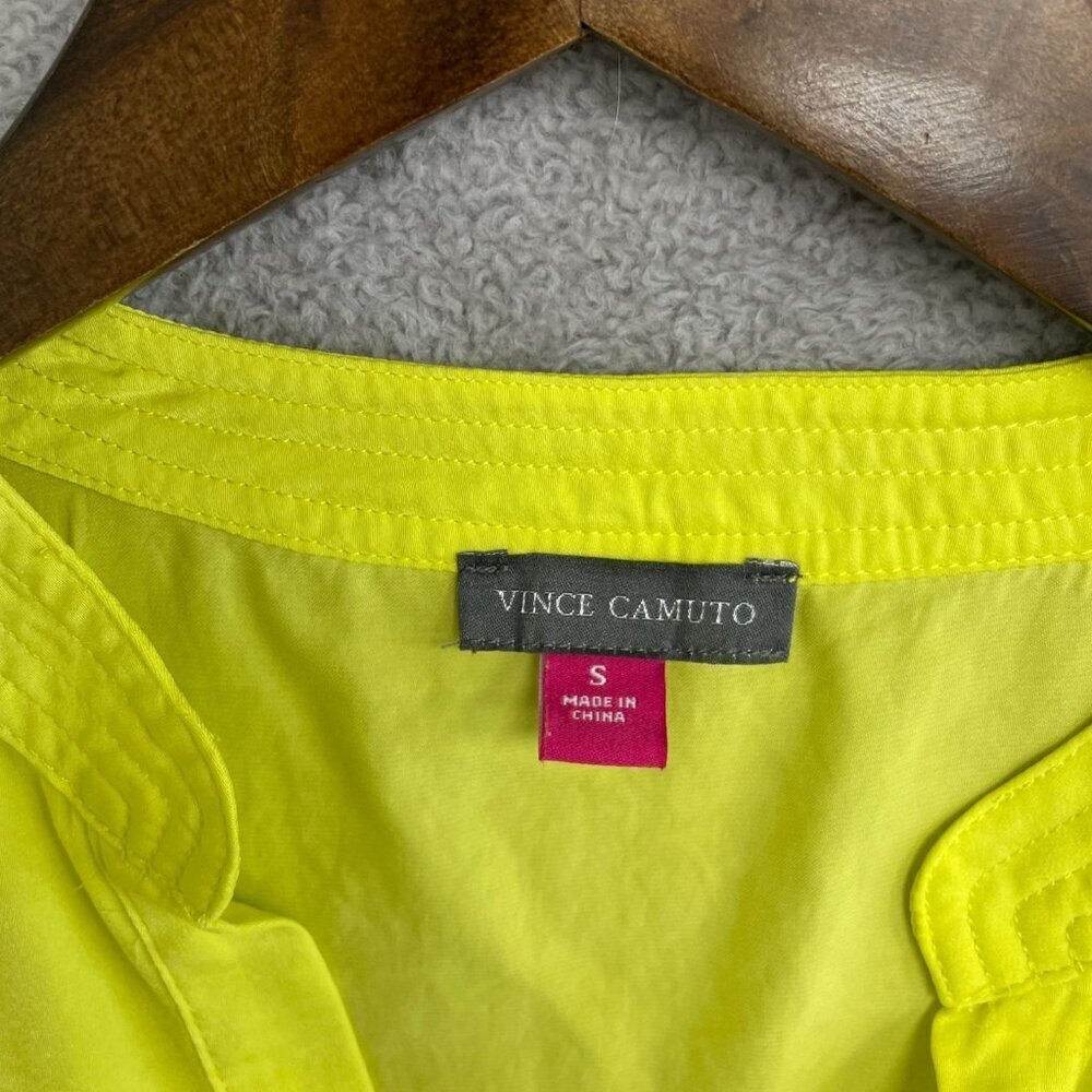 Vince Camuto Women's S Yellow Balloon Sleeve Top - Picture 6 of 8